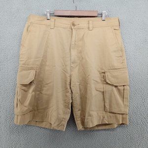 Polo Ralph Lauren Shorts Mens Size 40 Khaki Beige Cargo‎ Chinos Distressed